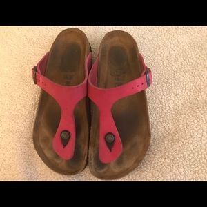Size 38 Hot Pink Suede Giza Birkenstocks